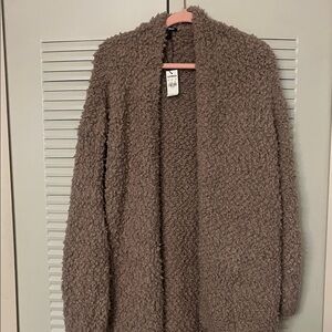 Express Textured Brown Women's Cardigan
